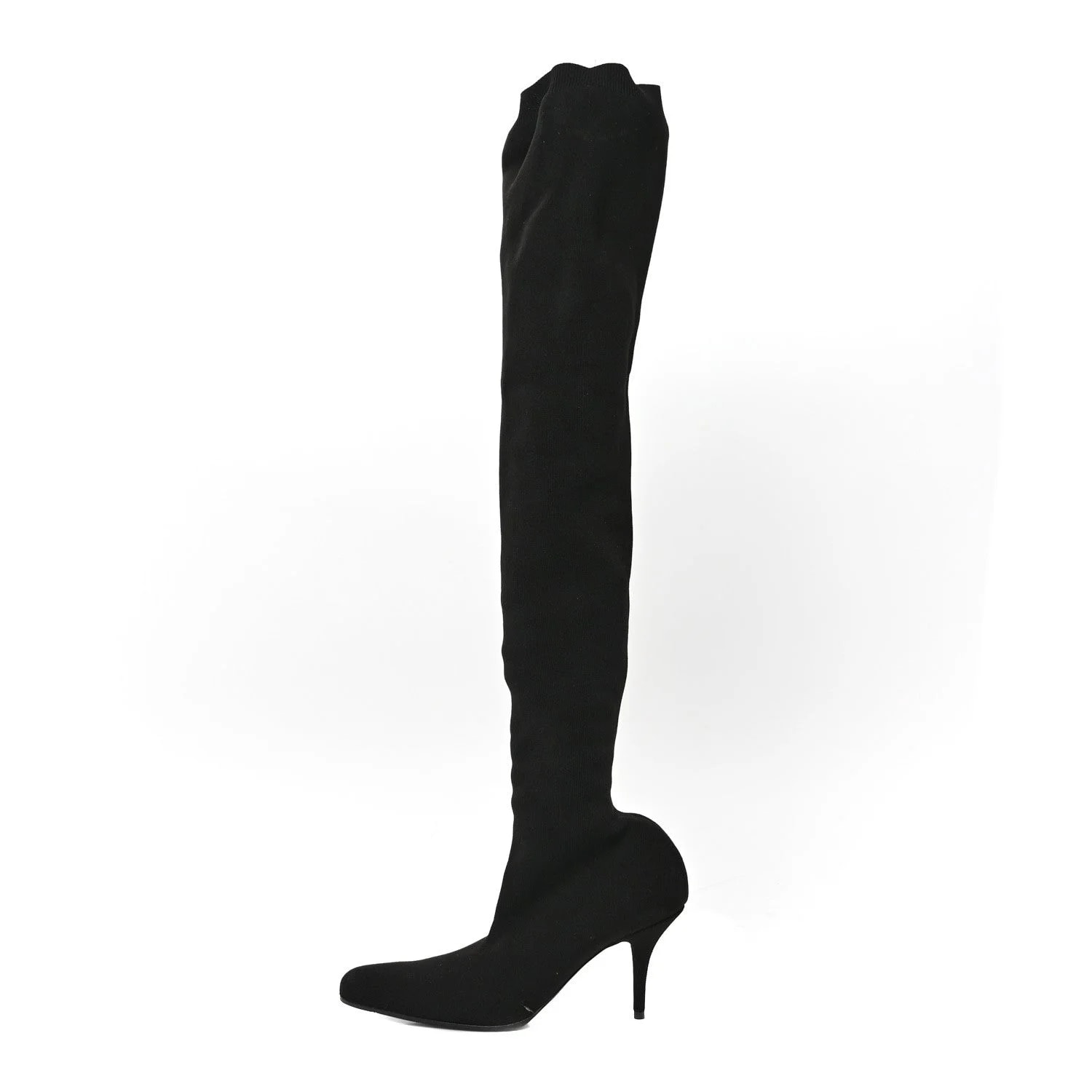 Balenciaga — Crepe Pointed Toe Knife Thigh High 40 — Designer Shoe — resale