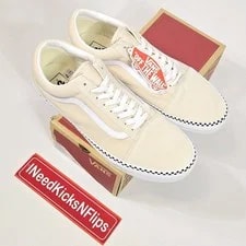 VANS — Vans Old Skool | Size 11.5 | Checkerboard Stripe Turtledove — Sneaker — resale