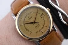 Omega DeVille Prestige 166.1108 Cal.1108 Automatic 35mm Gold Bezel Working 2