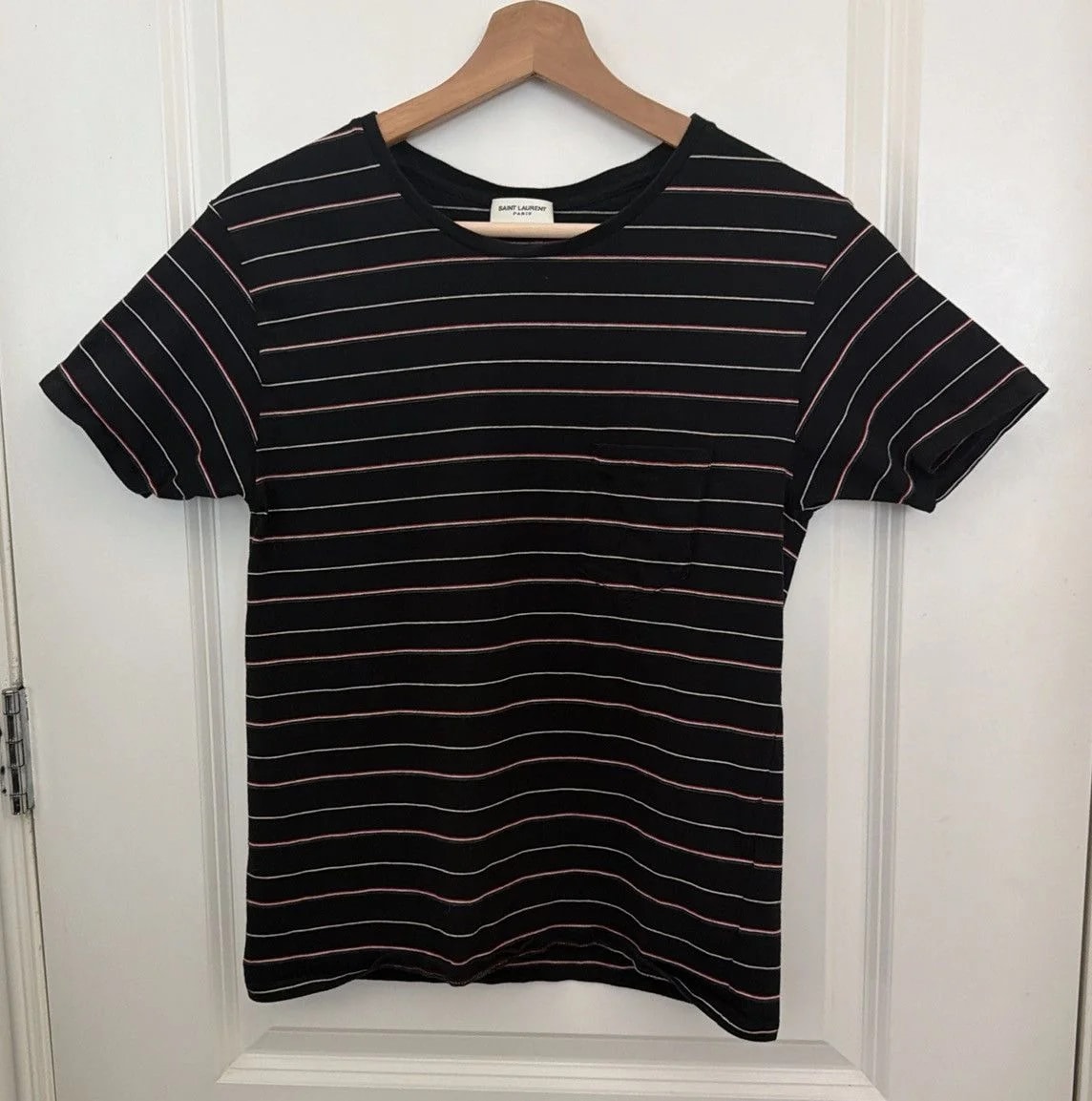 Saint Laurent — Saint Laurent Striped Tshirt S Hedi Era — streetwear — resale