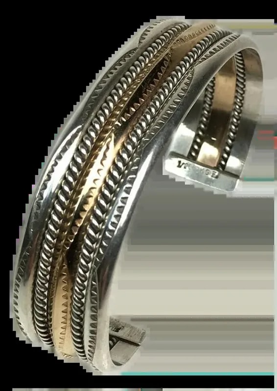 Salah Taher — Tahe Navajo & 12k Cuff Bangle — Jewelry — resale