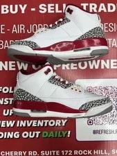 Air Jordan 3 Retro Cardinal Size 7M CT8532-126 2