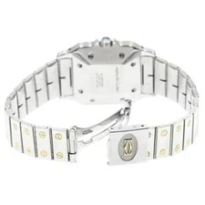 Cartier Santos GalbeeLM Date YG Bezel White Dial Automatic Watch_962709 3