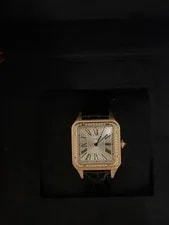 Cartier — Cartier Santos Dumont Diamond Bezel Rose Gold Box Pristine — Watch — resale