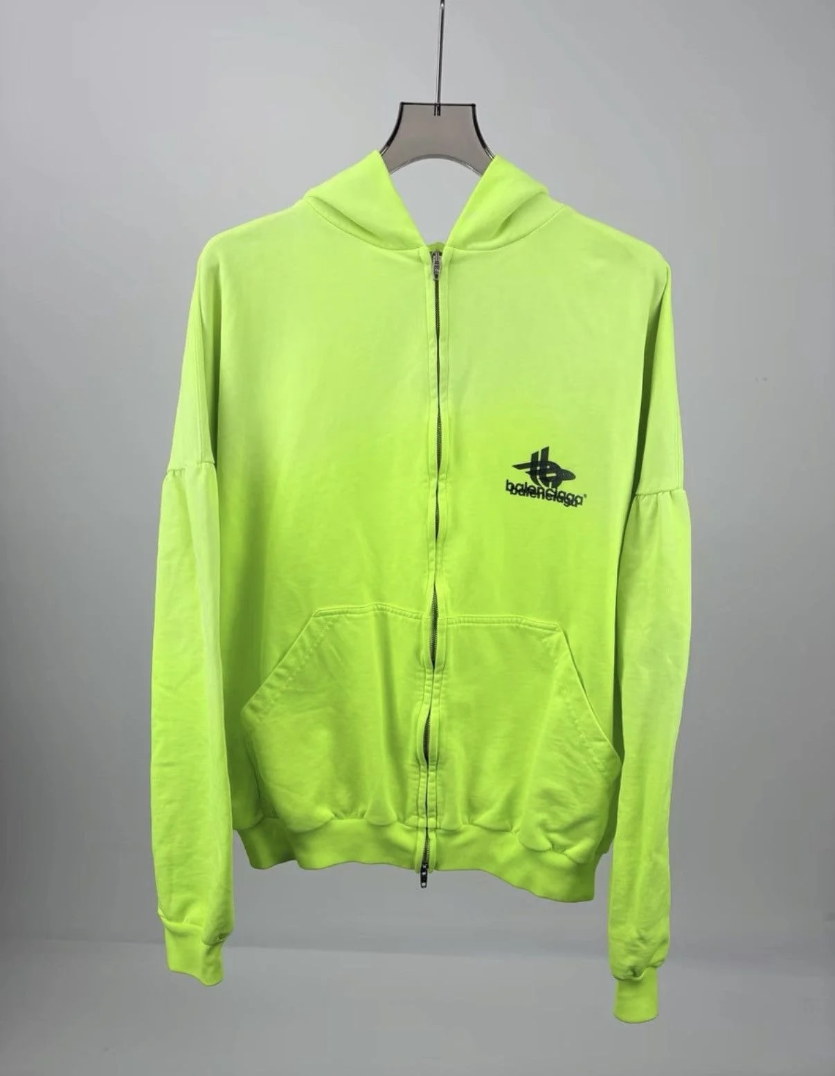 Balenciaga — Balenciaga Fluorescent Logo Zip-Up Hooded Jacket K1 — streetwear — resale