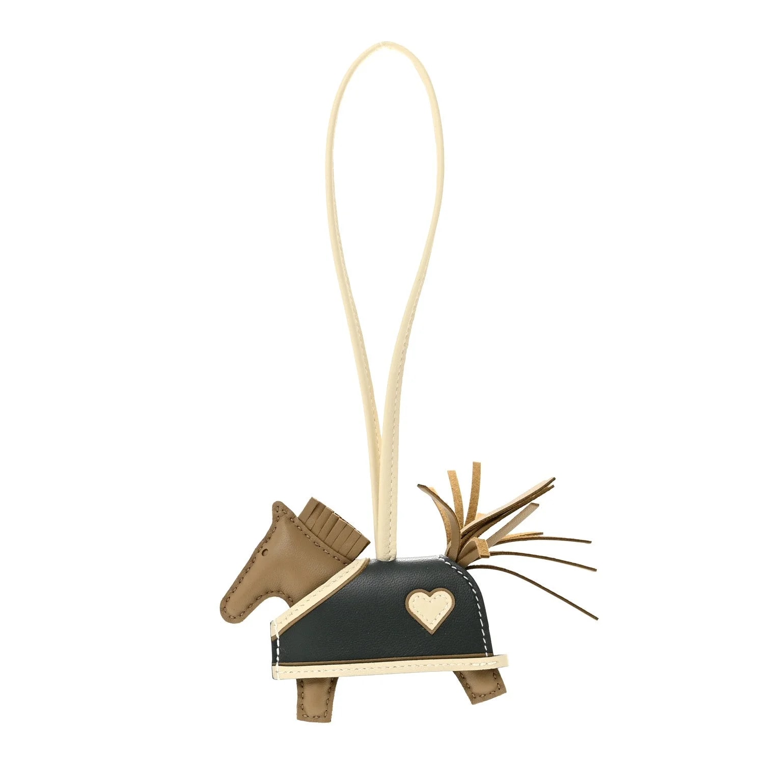 Hermès — Milo Grigri Rodeo Robeo Coeur Bag Charm Marfa Mangrove — Accessory — resale
