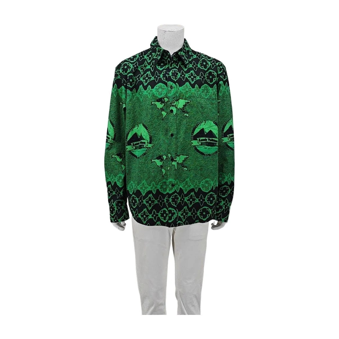Louis Vuitton — Louis Vuitton Map Print Button Up Shirt — streetwear — resale