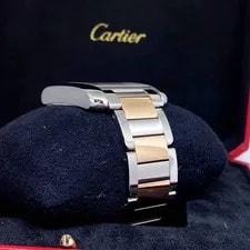 Cartier 47 X 36.2 Silver Roman Dial 18K Half RG Tank Anglaise XL REF: W5310006 3