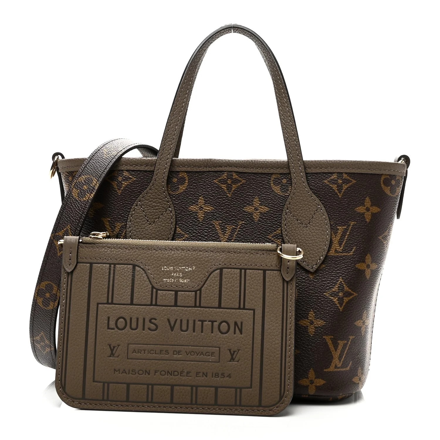 Neverfull Inside Out Bandouliere Dark Fango 4