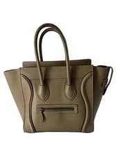 Celine — Celine Corner Scratches Luggage Shopper BEG Solid From Ja — Handbag — resale