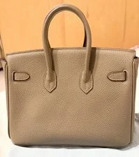 Tiffany & Fred Paris 25cm Top-Grain Etoupe Satchel With Crossbody Strap 3