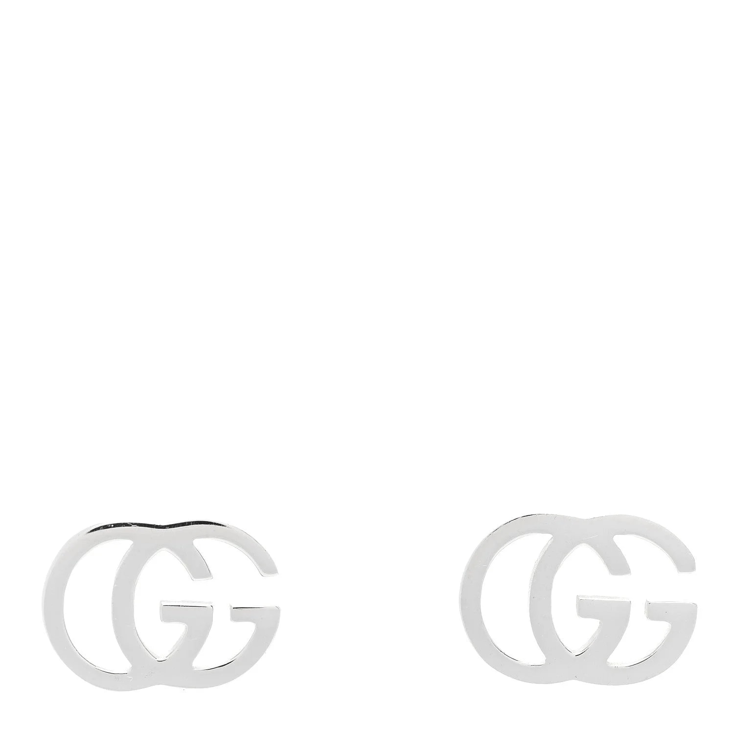 Gucci — 18K White Gold Running G Stud — Jewelry — resale