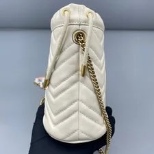 Gucci GG Marmont Mini Bucket Matelasse V-Quilted Chain 4