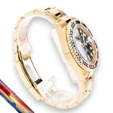 Rolex GMTMaster II 116748SANR Black Dial Gold Diamonds 3