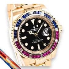 Rolex GMTMaster II 116748SANR Black Dial Gold Diamonds 4