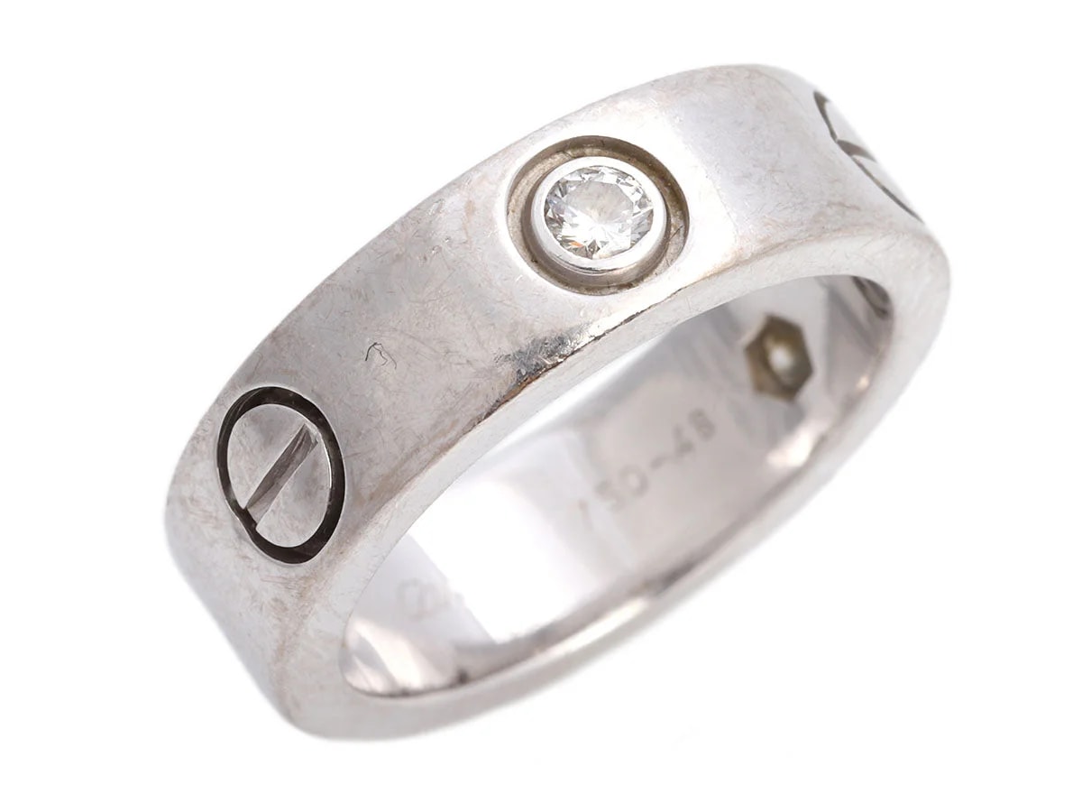Cartier — Cartier 18K White Gold 3- Love Band — Jewelry — resale