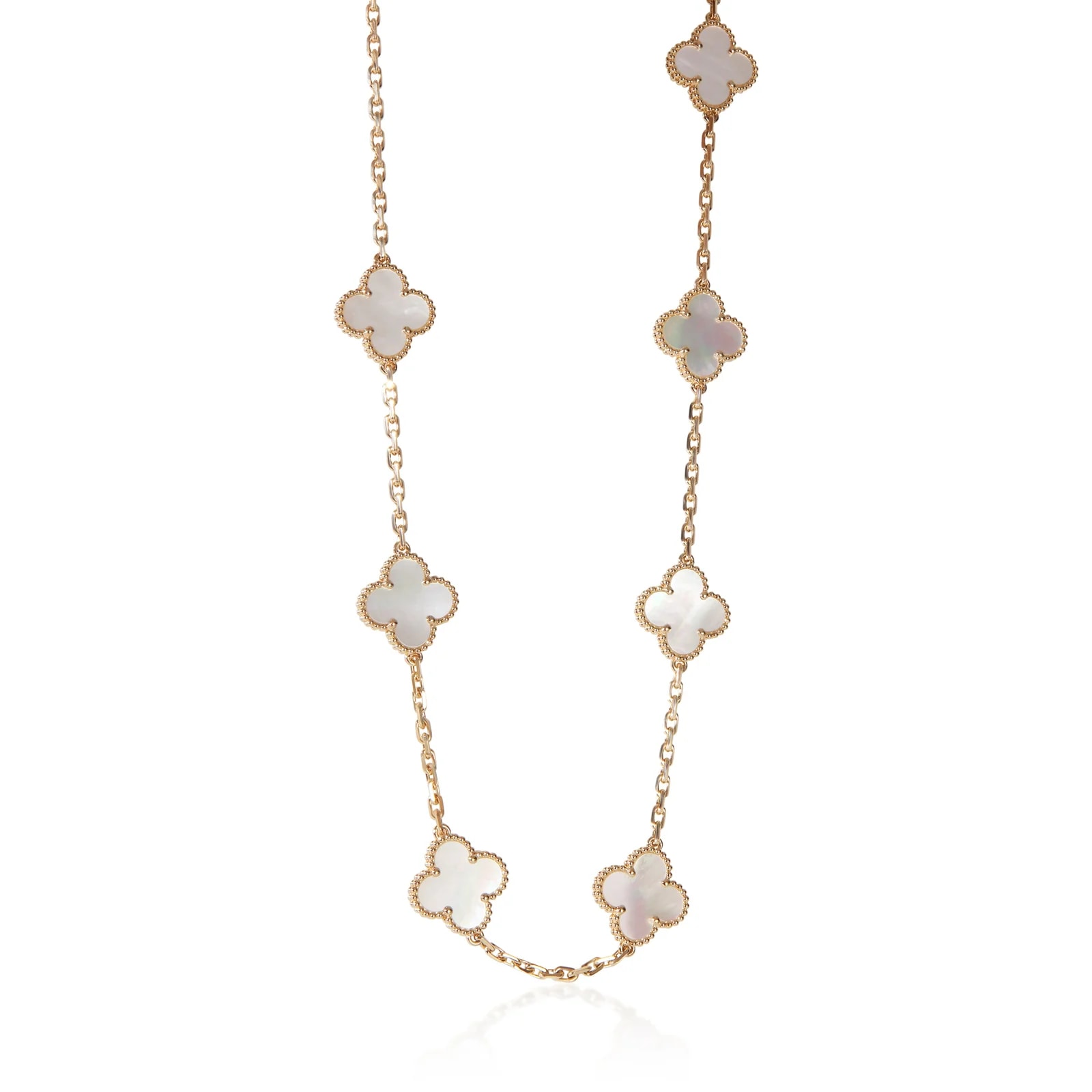 Van Cleef & Arpels — Van Cleef & Arpels Yellow Gold Mother of Pearl Alhambra 18k — Jewelry — resale