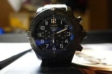 100% Authentic Breitling Hurricane 50mm Avenger XB01701A Black Dial / Breitlight 2