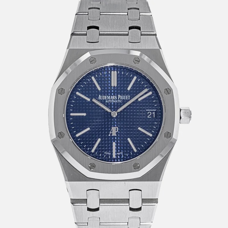 Audemars Piguet — Royal Oak 'Jumbo' Extra Thin Ref. 15202ST Blue Dial in Stainless Steel — Watch — resale