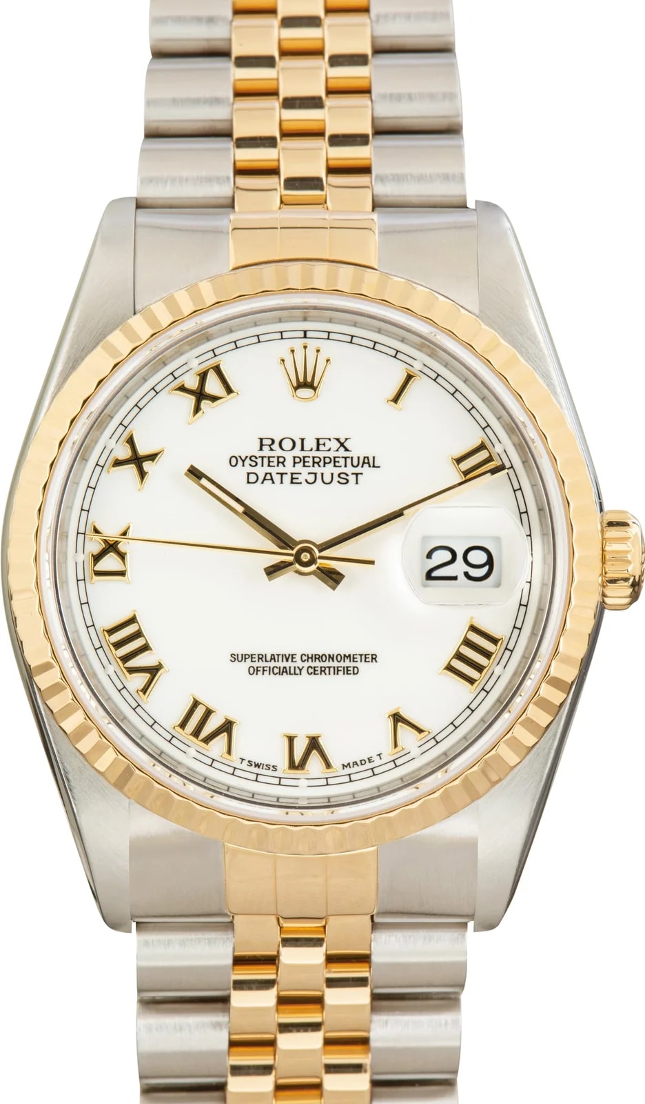 Rolex Datejust 36 Ref 16233 White Roman Dial 2