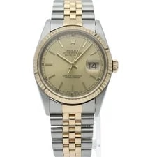 Rolex Datejust 16233(U) K18YG/Stainless Steel mensWatch Champagn... 2
