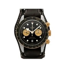 Tudor — Tudor Black Bay Chronograph Steel Auto 41mm Black Gold Dial Strap 79363N — Watch — resale