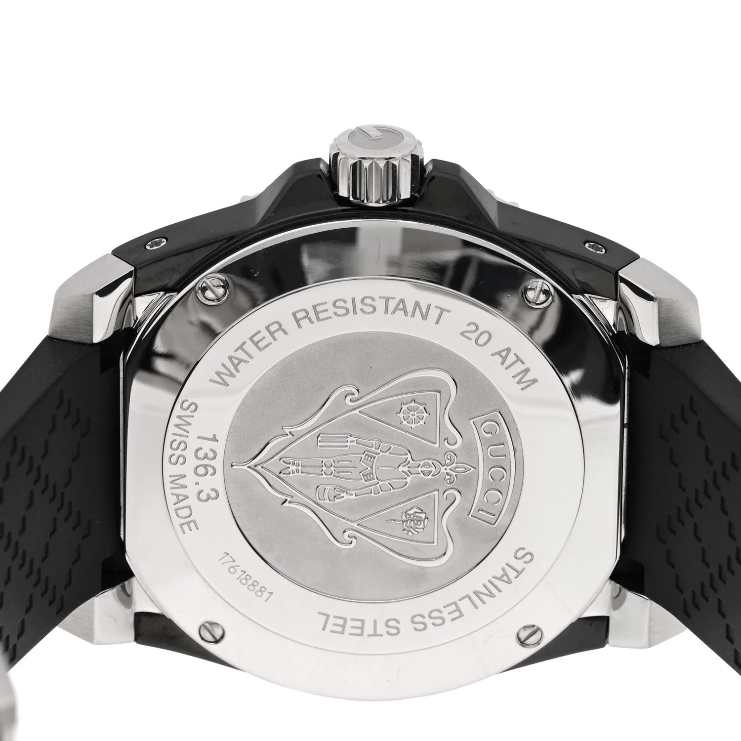 Stainless Steel Rubber 40mm Dive Quartz Black 4