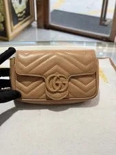 Gucci Matelasse Monochrome Super Mini GG Marmont Camelia 2