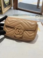 Gucci Matelasse Monochrome Super Mini GG Marmont Camelia 3