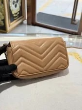 Gucci Matelasse Monochrome Super Mini GG Marmont Camelia 4