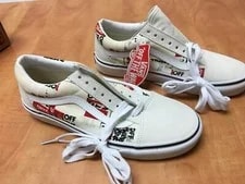 Vans Off the Wall Packing Tape Lace Up Skate Shoes Size 8 6.5 Unused 2