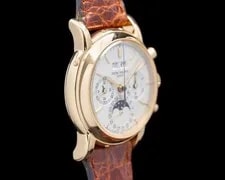Patek Philippe 3970J Perpetual Calendar Chronograph 18K Yellow Gold Silver Dial 2
