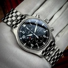 IWC Pilot Automatic Chronograph Black Dial Stainless Steel IW377710 2