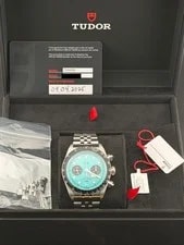 2025 Tudor Black Bay Chrono Turquoise Flamingo Blue 79360N Warranty Until 4/2030 2