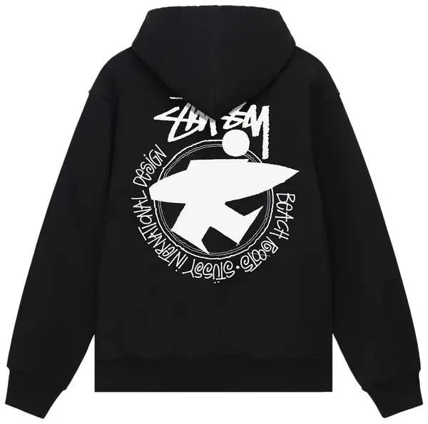 Stussy Beach Roots Hoodie 'Black' 2
