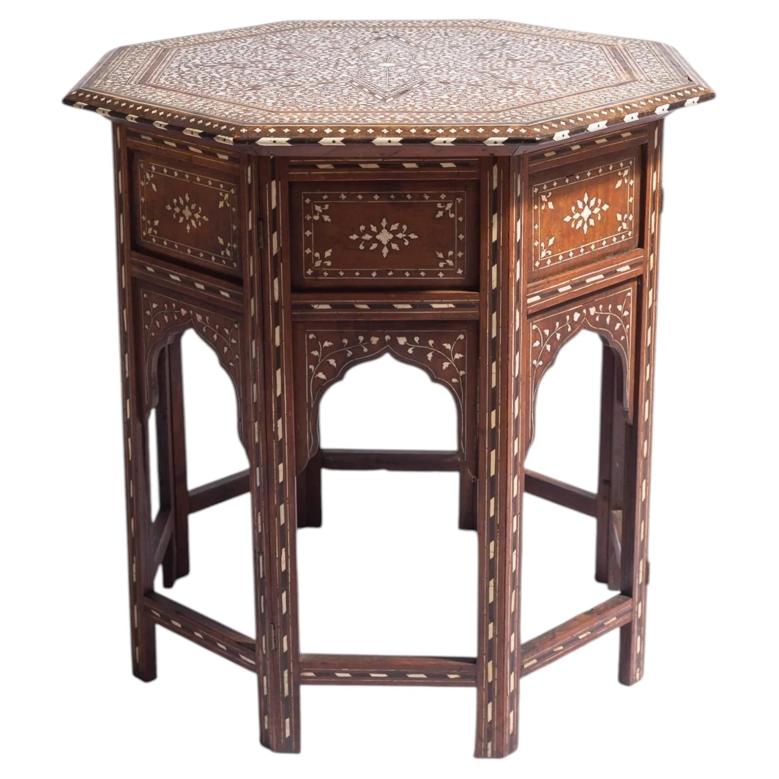 Late 19th Century Anglo-Indian Hoshiarpur Octagonal Table — Furniture — resale