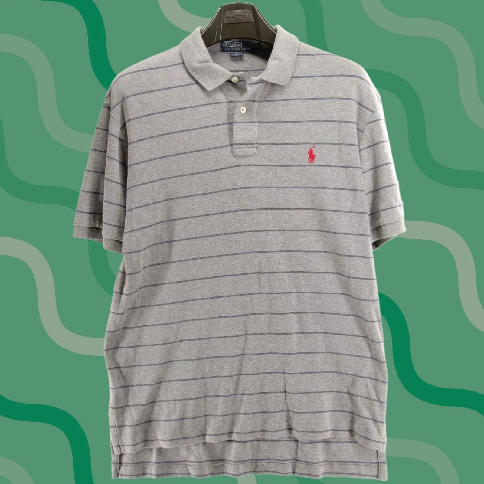 Polo Ralph Lauren — VTG Polo Ralph Lauren L Striped Short Sleeve Polo Shirt Pony Shirt — streetwear — resale