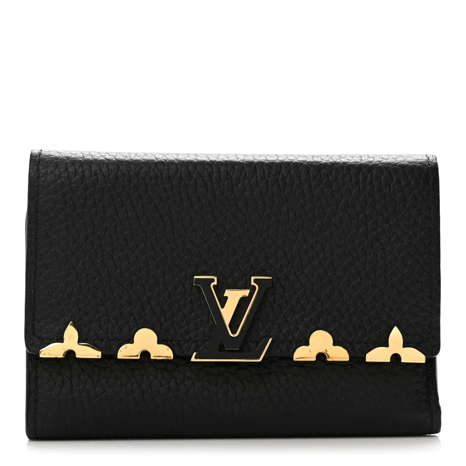 Louis Vuitton — Taurillon Embellished Capucines Compact Wallet — Accessory — resale