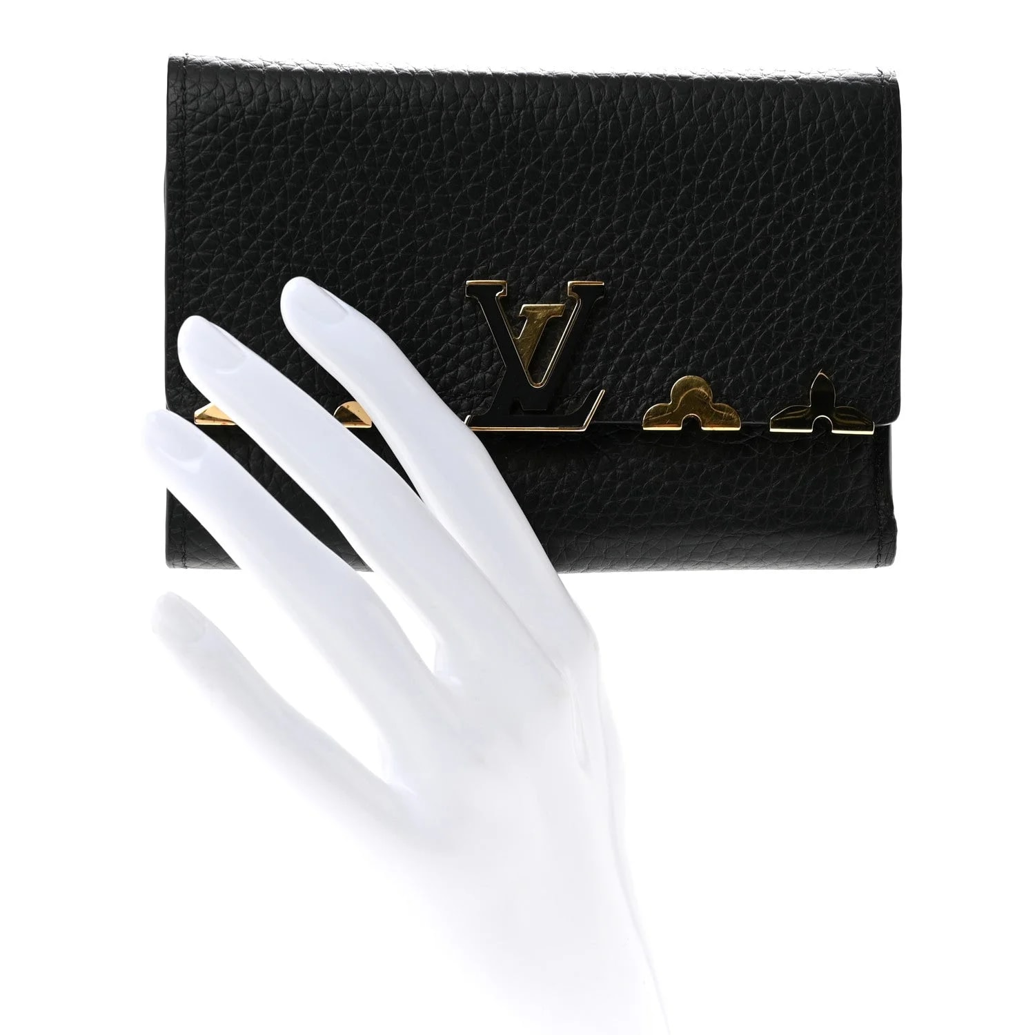 Taurillon Embellished Capucines Compact Wallet 2