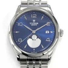 Tudor — Tudor 1926 Luna M91560-0002 Date Moon Phase Sunray Blue Automatic SS — Watch — resale