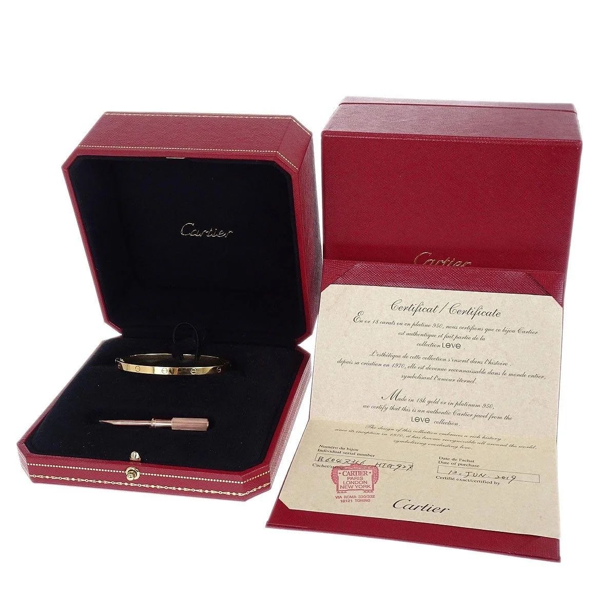 Cartier — Cartier Love Bracelet 18K Rose Gold Small Size 16 — Jewelry — resale