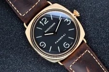 2006 Panerai Radiomir 45mm 18k Rose Gold Hand Wind PAM00231 Black Sandwich 2