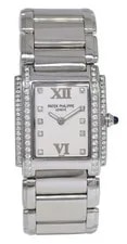 Patek Philippe Twenty~4 Steel & Double Row Diamond Timeless White 24 4910 2