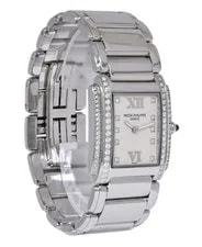 Patek Philippe Twenty~4 Steel & Double Row Diamond Timeless White 24 4910 4