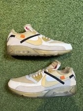 Size 9.5 Preowned Air Max 90 Off-White AA7293-100 2