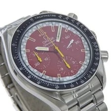 Omega Speedmaster Chronograph 3510.61 Stainless Steel 39mm Red Dial 1995 #NW062 3