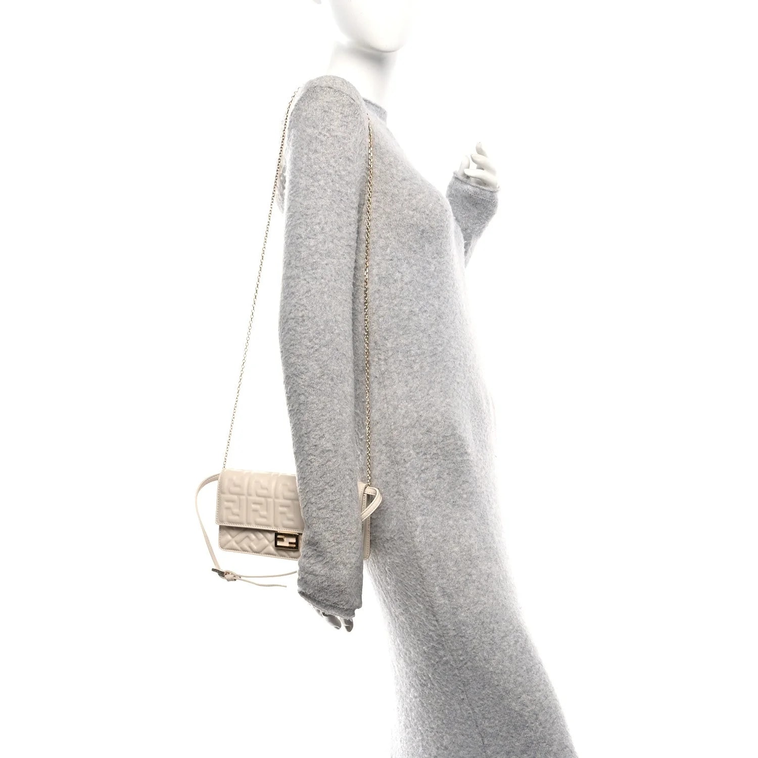 Matisse Embossed Wallet on Chain Baguette Camelia 2
