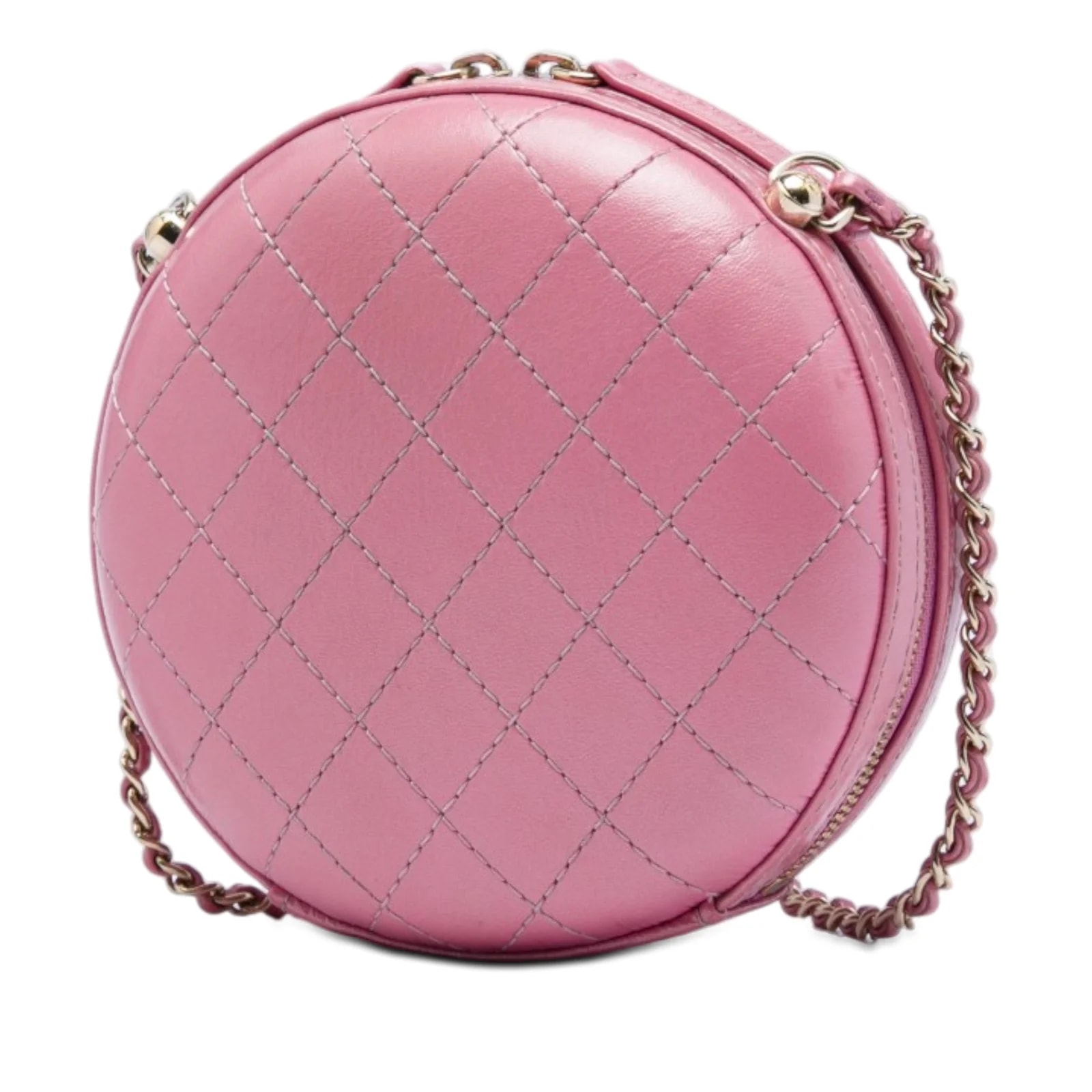CC Stitched Chain Round Crossbody 2