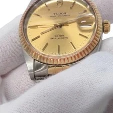 Tudor Date 74033 Stainless Steel / 18K Yellow Gold / Gold Plated 34mm #TZW1173 4