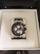 Audemars Piguet Royal Oak Offshore 42mm Black Dial Rubber Auto Date Box/Papers 3